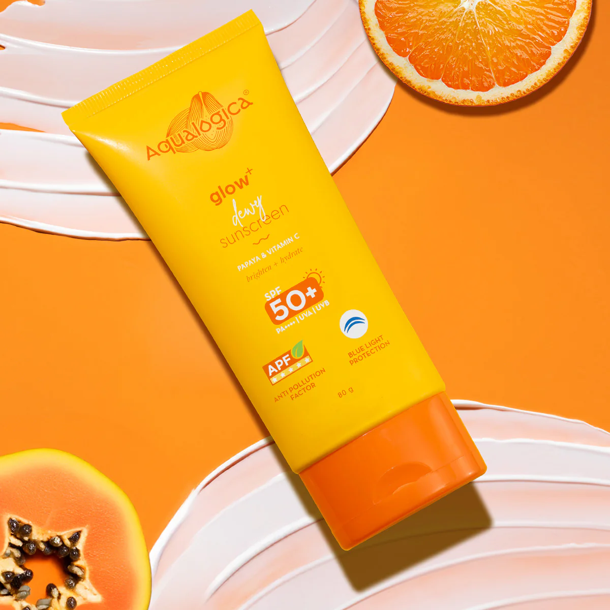 FREEBIE | Glow+ Dewy Sunscreen with SPF 50+ & PA++++ for UVA/B & Blue Light Protection & No White Cast - 80g