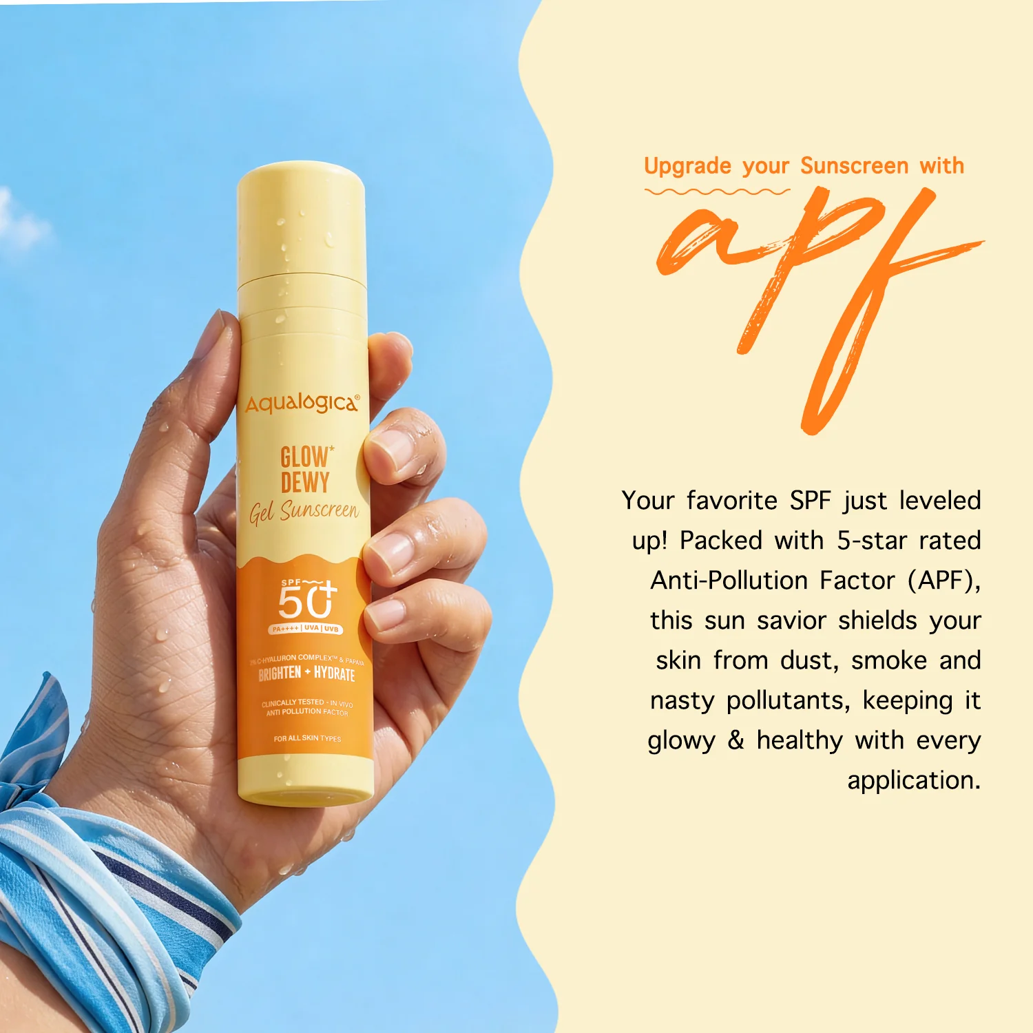 Glow+ Dewy Sunscreen Gel In-Vivo Tested SPF 50+ PA++++ with Papaya & Vitamin C - 50g - Image 11