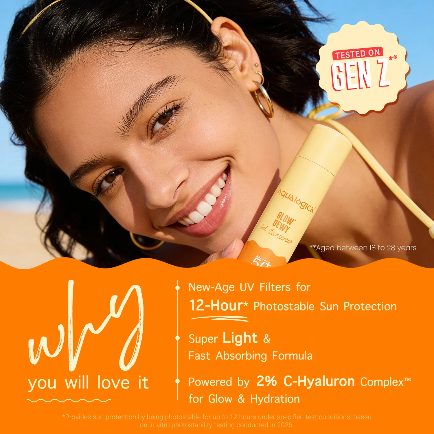 Glow+ Dewy Sunscreen Gel In-Vivo Tested SPF 50+ PA++++ with Papaya & Vitamin C - 50g (Pack of 3) - Image 4