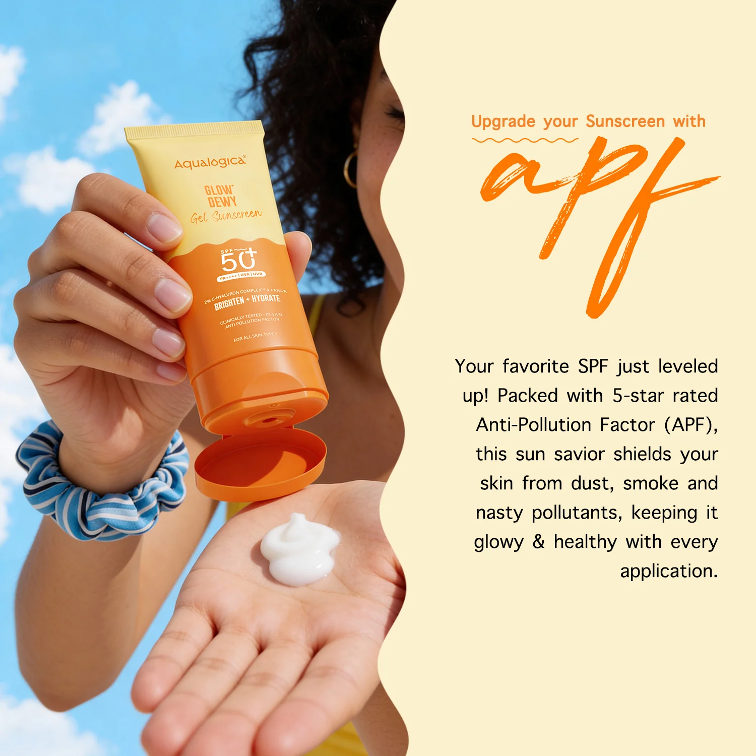 Glow+ Dewy Sunscreen Gel In-Vivo Tested SPF 50+ PA++++ with Papaya & Vitamin C - 80g (Pack of 2) - Image 10