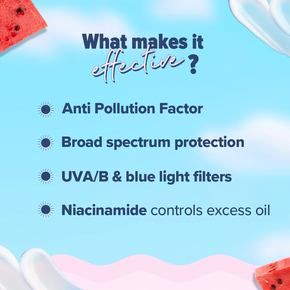 Radiance+ Dewy Sunscreen In-Vivo Tested with Watermelon & Niacinamide with SPF 50 & PA++++ - 50g - Image 6